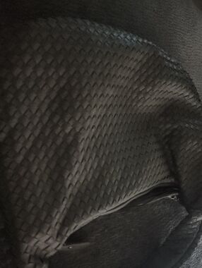 Quilted Grey Purse - Textured Weave